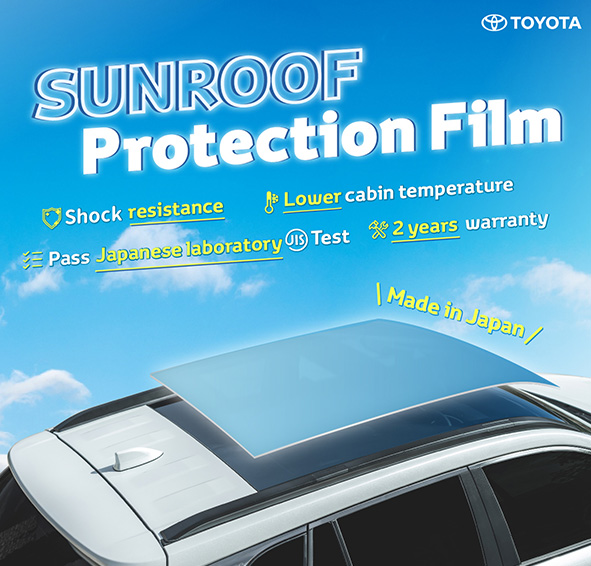 Toyota Sunroof Protection Film Trial Offer